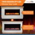 Simplifire 50-Inch Allusion Platinum Linear Electric Fireplace with Modern Farmhouse Boyd Build-Out Mantel Package