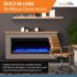 Simplifire 50-Inch Allusion Platinum Linear Electric Fireplace with Ready-to-Finish Boyd Build-Out Mantel Package