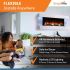 SimpliFire SF-FORMAT36-SF-FM50-WH Format 36-Inch Wall Mount Electric Fireplace with 50-Inch Floating Mantel