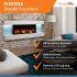 SimpliFire SF-FORMAT36-SF-FM60-WH Format 36-Inch Wall Mount Electric Fireplace with 60-Inch Floating Mantel