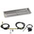 American Fire Glass Spark Ignition Fire Pit Kit, Rectangular Bowl Pan, 36x12 Inch, Natural Gas (NG)
