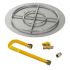 American Fire Glass Match Light Fire Pit Kit, Round Flat Pan, 30 Inch Pan/24 Inch Burner, Natural Gas (NG)
