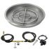 American Fire Glass Spark Ignition Fire Pit Kit, Round Bowl Pan, 25 Inch, Natural Gas (NG)