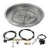 American Fire Glass Spark Ignition Fire Pit Kit, Round Bowl Pan, 25 Inch, Propane Gas (LP)