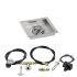 American Fire Glass Spark Ignition Fire Pit Kit, Square Bowl Pan, 12 Inch Pan/6 Inch Burner, Propane Gas (LP)