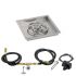 American Fire Glass Spark Ignition Fire Pit Kit, Square Bowl Pan, 18 Inch Pan/12 Inch Burner, Natural Gas (NG)