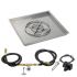 American Fire Glass Spark Ignition Fire Pit Kit, Square Bowl Pan, 30 Inch Pan/18 Inch Burner, Natural Gas (NG)