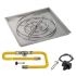 American Fire Glass Spark Ignition Fire Pit Kit, Square Bowl Pan, 36 Inch Pan/30 Inch Burner, Natural Gas (NG)