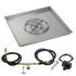 American Fire Glass Spark Ignition Fire Pit Kit, Square Bowl Pan, 36 Inch Pan/18 Inch Burner, Natural Gas (NG)