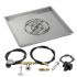 American Fire Glass Spark Ignition Fire Pit Kit, Square Bowl Pan, 36 Inch Pan/18 Inch Burner, Propane Gas (LP)