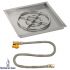 American Fire Glass Match Light Fire Pit Kit, Square Bowl Pan, 24 Inch Pan/18 Inch Burner, Natural Gas (NG)
