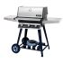 Modern Home Products THRG2 Hybrid Gas Grill with SearMagic Grids On Cart, 27-Inch