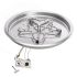 HPC Fire TOR-RBP-FPK Push Button Spark Ignition Natural Gas Fire Pit Kit with Round Bowl Pan and Torpedo Burner