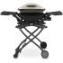 Weber Q2000 Portable Propane Gas Grill with Side Tables on Scissor Cart (WEB-53060001-WEB-6557)