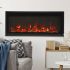 Remii WM-SLIM-55 Extra Slim Indoor Wall Mount Electric Fireplace with Black Steel Surround, 55-Inch