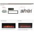 Remii WM-SLIM-45 Extra Slim Indoor Wall Mount Electric Fireplace with Black Steel Surround, 45-Inch
