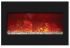 33" Zero Clearance Unit with 36" x 24" Black Glass Surround and Clear Fire Glass