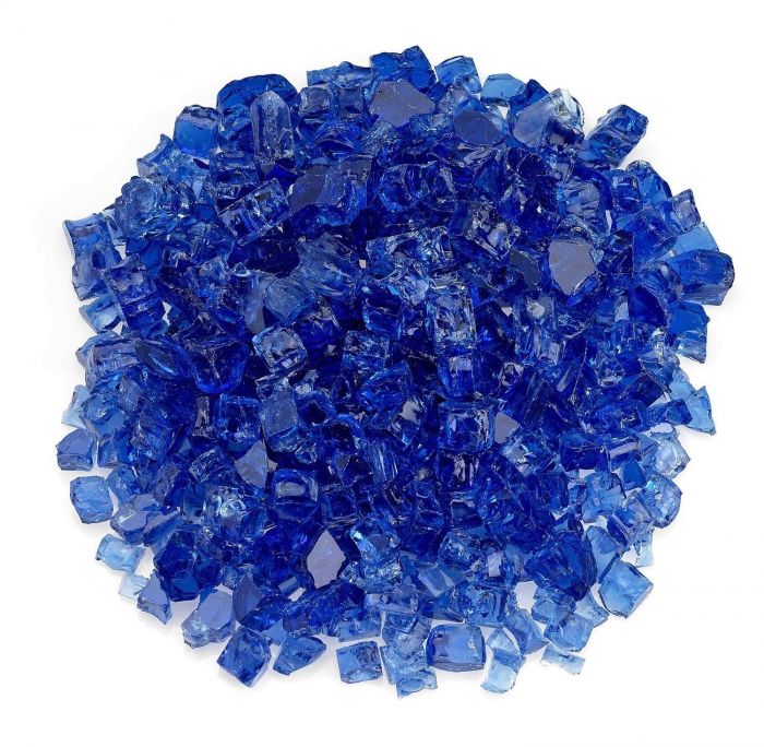 American Fire Glass 10-Pound Classic Fire Glass, 1/2 Inch, Cobalt Blue