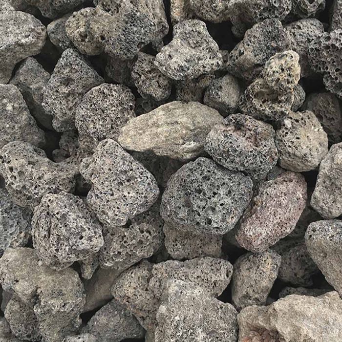 Natural Black Lava Rock Beads-Medium