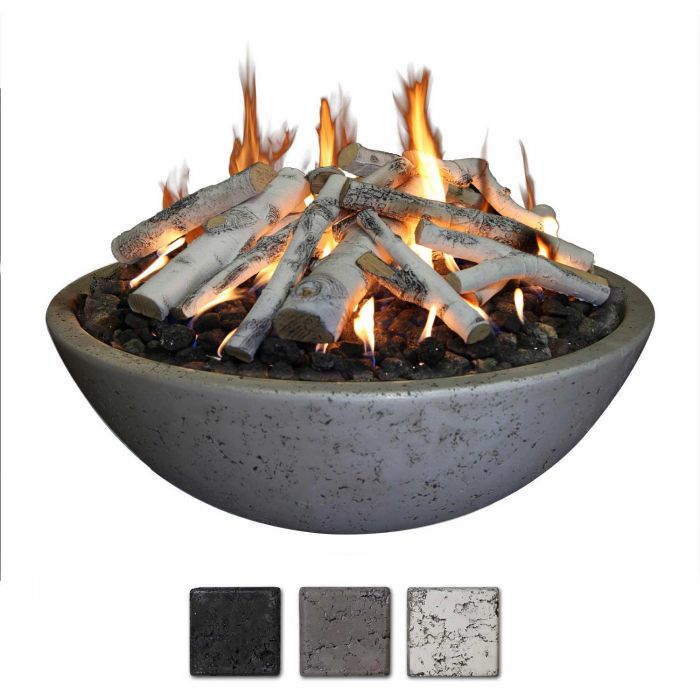 Grand Canyon FB4816FR Concrete Fire Bowl 48x16-Inch with Ring Burner 