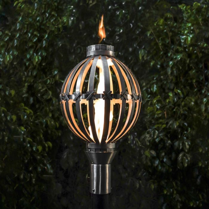 TOP Fires by The Outdoor Plus OPT-TCH2SS Globe TopLite Torch with Stand