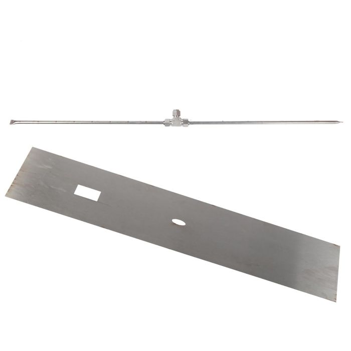 Fire by Design Linear Match Light Gas Fire Pit Burner Kit with Linear Flat Plate