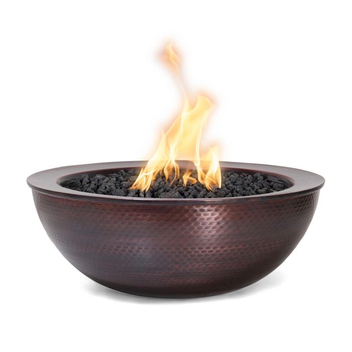 TOP Fires by The Outdoor Plus OPT-27RCPRFO Sedona 27-Inch Round Copper Gas Fire Bowl