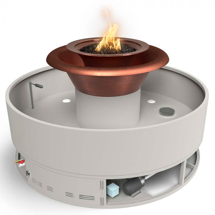 TOP Fires by The Outdoor Plus Olympian Round Copper 360 Fire and Water Bowl
