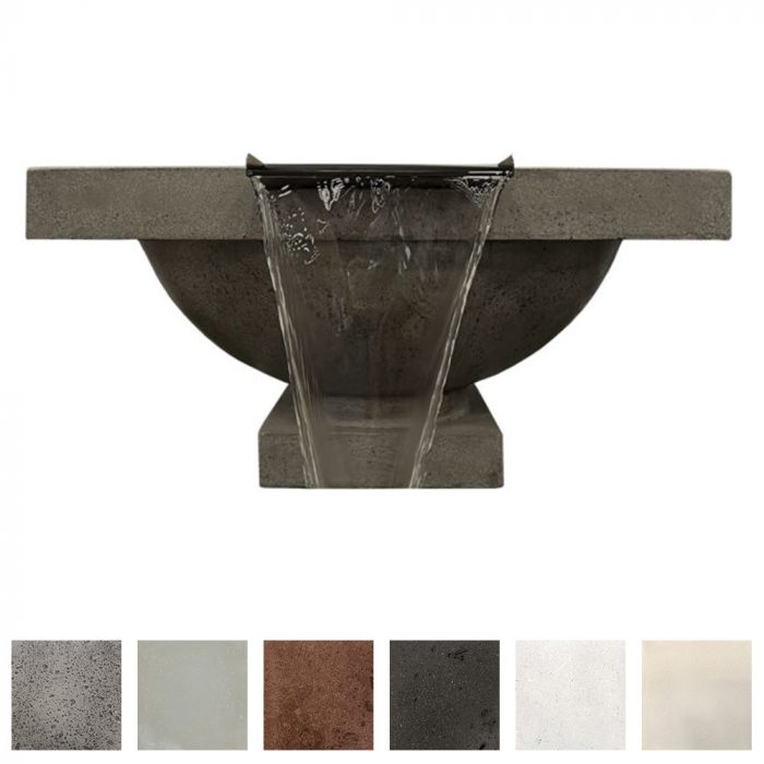 Prism Hardscapes Ibiza Concrete Gas Fire and Water Bowl, 31.25-Inch