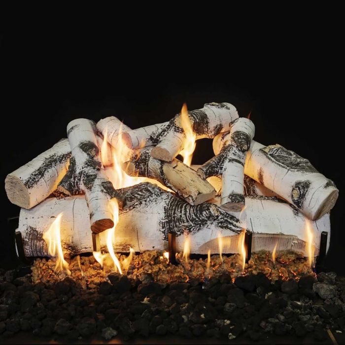 Grand Canyon Quaking Aspen Vented Gas Log Set with Stainless Steel Burner