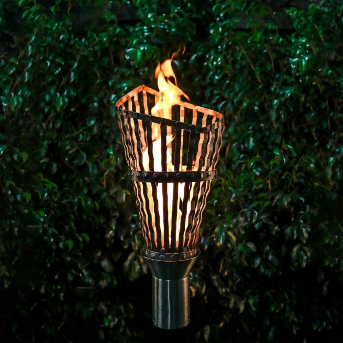 TOP Fires by The Outdoor Plus OPT-TCH7SS Roman TopLite Torch with Stand