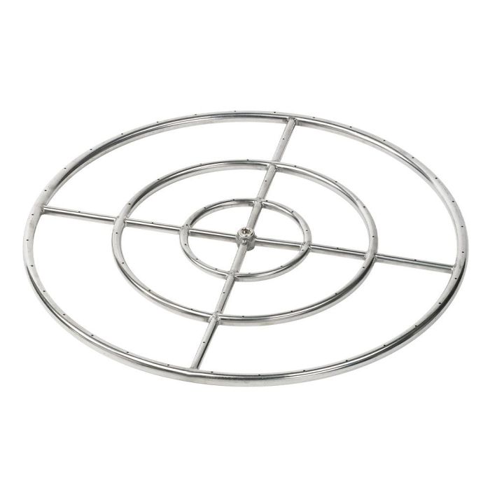 American Fire Glass Round Stainless Steel Fire Pit Burner