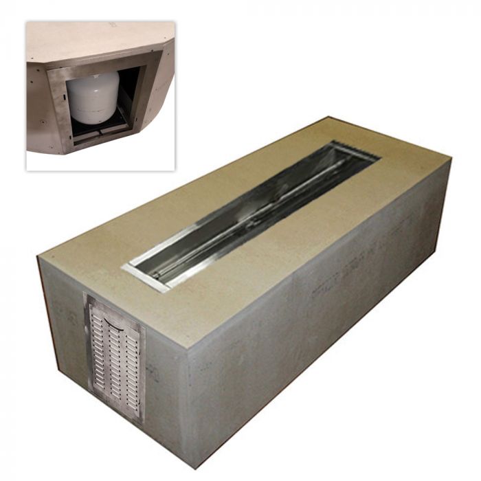 Hearth Products Controls UST70X24-36X14 Rectangular Fire Pit Enclosure Kit with Propane Door