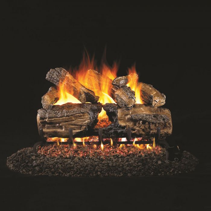 Real Fyre HCHS Burnt Split Oak Stainless Steel Vented Gas Log Set, ANSI Certified