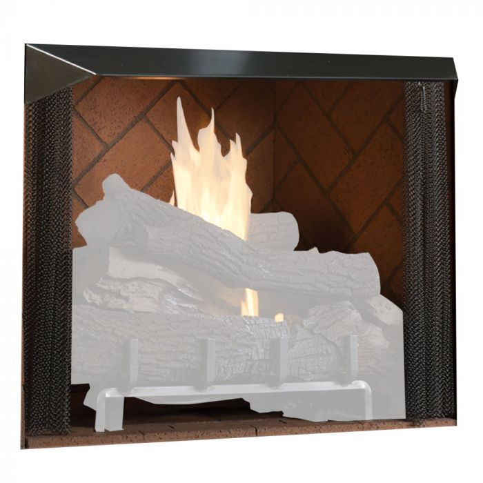 Superior 36-Inch Vent-Free Outdoor Masonry Gas Firebox with 24-Inch Gas Log Set (VRE6036)