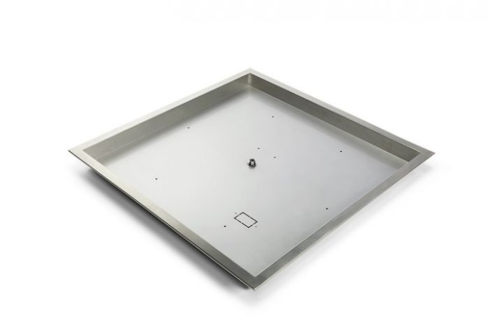 HPC Fire Stainless Steel Square Drop-In Fire Pit Bowl Pan