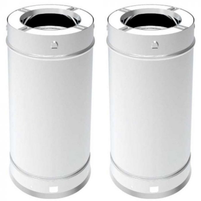 Superior 12-Inch Stainless Steel Chimney Pipe for 6-Inch Snap-Pak Chimney, 2-Pack (6SPS12-2)