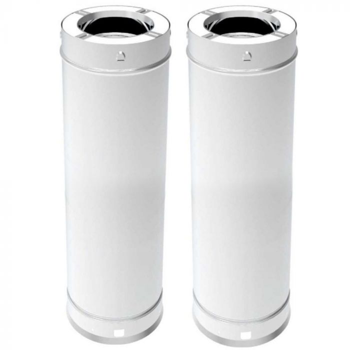 Superior 18-Inch Stainless Steel Chimney Pipe for 7-Inch Snap-Pak Chimney, 2-Pack (7SPS18-2)
