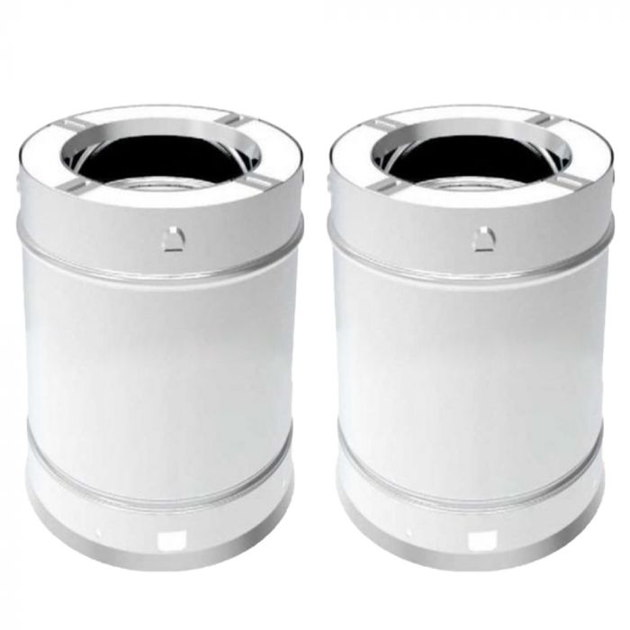 Superior 6-Inch Stainless Steel Chimney Pipe for 6-Inch Snap-Pak Chimney, 2-Pack (6SPS6-2)