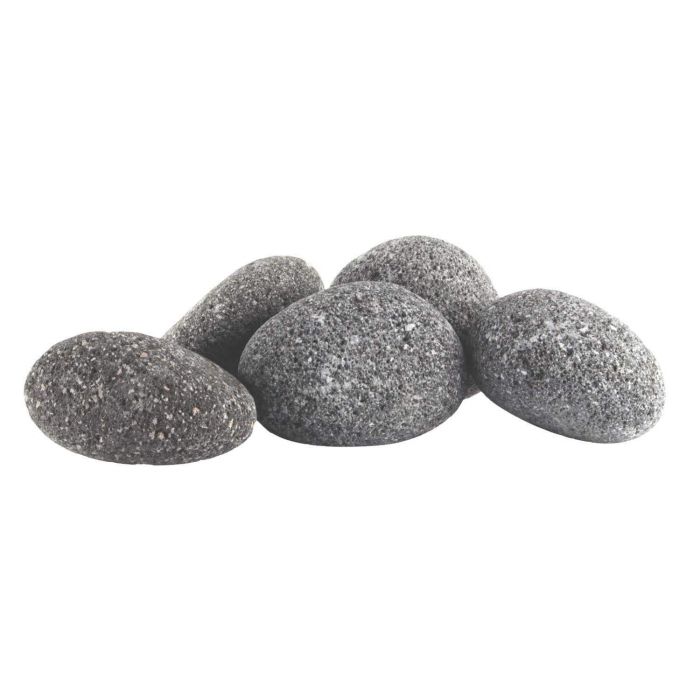HPC Fire 857M Grey Rolled Lava Stone, 1/2 Cubic Foot, 2.5-4.5 Inches