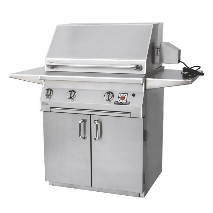 Solaire SOL-AGBQ-30CX-LP Deluxe Convection Freestanding Grill with Rotisserie, Premium Cart, 30-Inches, Propane