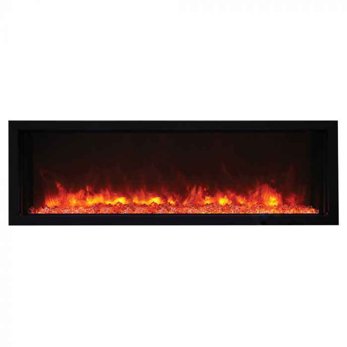 Amantii BI-XTRASLIM Panorama Series Extra Slim Built-in Electric Fireplace with Surround