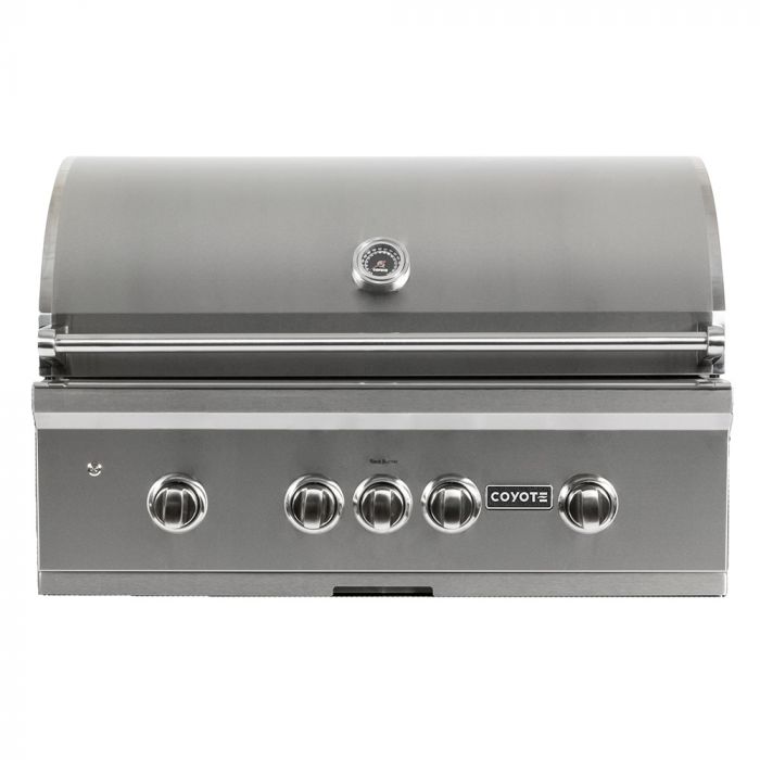 Coyote S-Series Stainless Steel Built-In Gas Grill with Infrared Sear Burner & Rotisserie, 36-Inch (C2SL36)