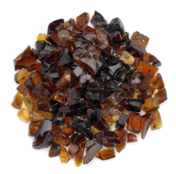 American Fire Glass 10-Pound Recycled Fire Glass, 3/4 Inch, Auburn