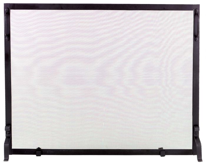 Dagan DG-S129 Black Wrought Iron Fireplace Screen, 39x31-Inches