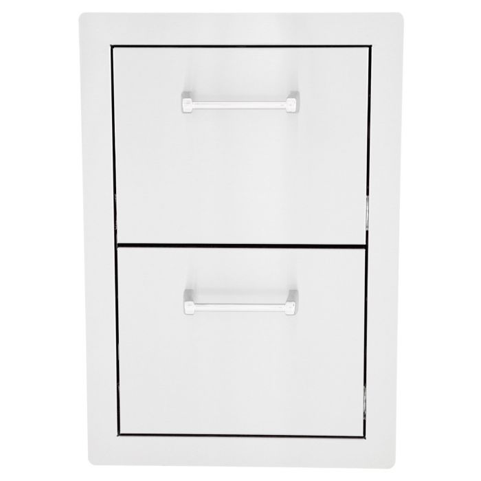 Lion L2374 Stainless Steel Double Access Drawer, 22x15-Inches