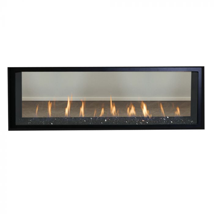 Superior DRL4000-ST 60-Inch Electronic Ignition Direct Vent See-Through Gas Fireplace with Crushed Glass Media