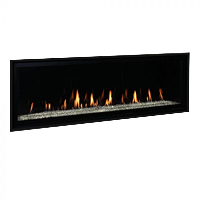 Superior DRL6000 60-Inch Electronic Ignition Direct Vent Gas Fireplace with Remote & Crushed Glass Media