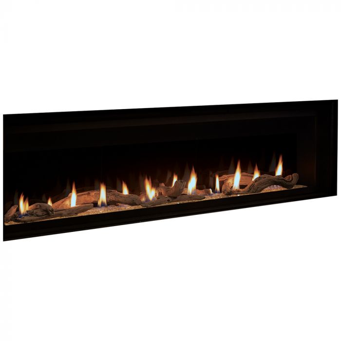 Superior DRL6084 84-Inch Electronic Ignition Direct Vent Gas Fireplace with Remote & Crushed Glass Media