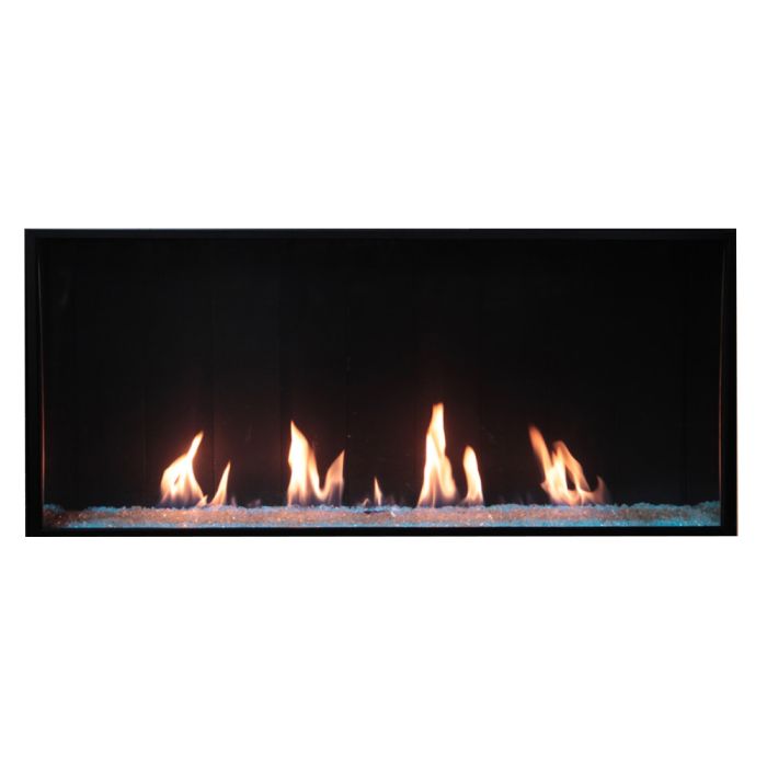 White Mountain Hearth DVLXG75BP Plaza Single-Sided Barrier Glass Fireplace, 75-Inches